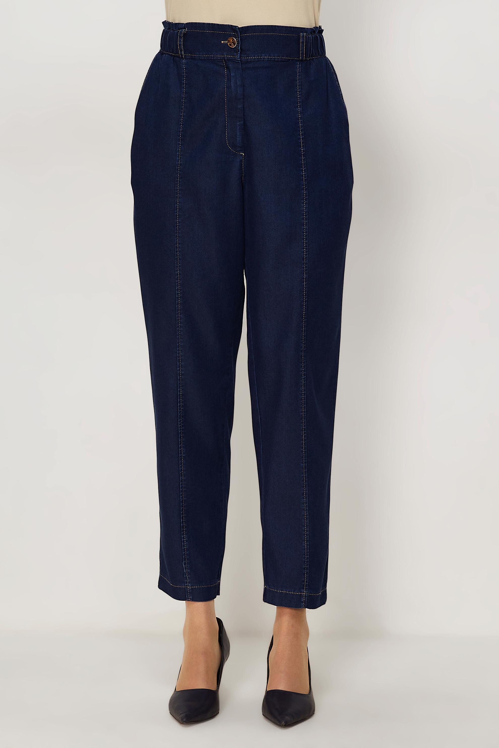 Tesettür giyim LACİVERT BELİ LASTİKLİ DENİM PANTOLON 70968