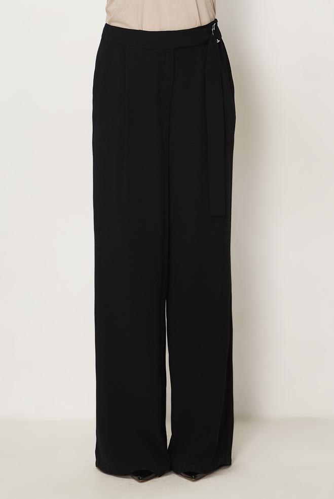 Hijab clothing BLACK BELT DETAILED CREPE PANTS 70970 - ALVİNA