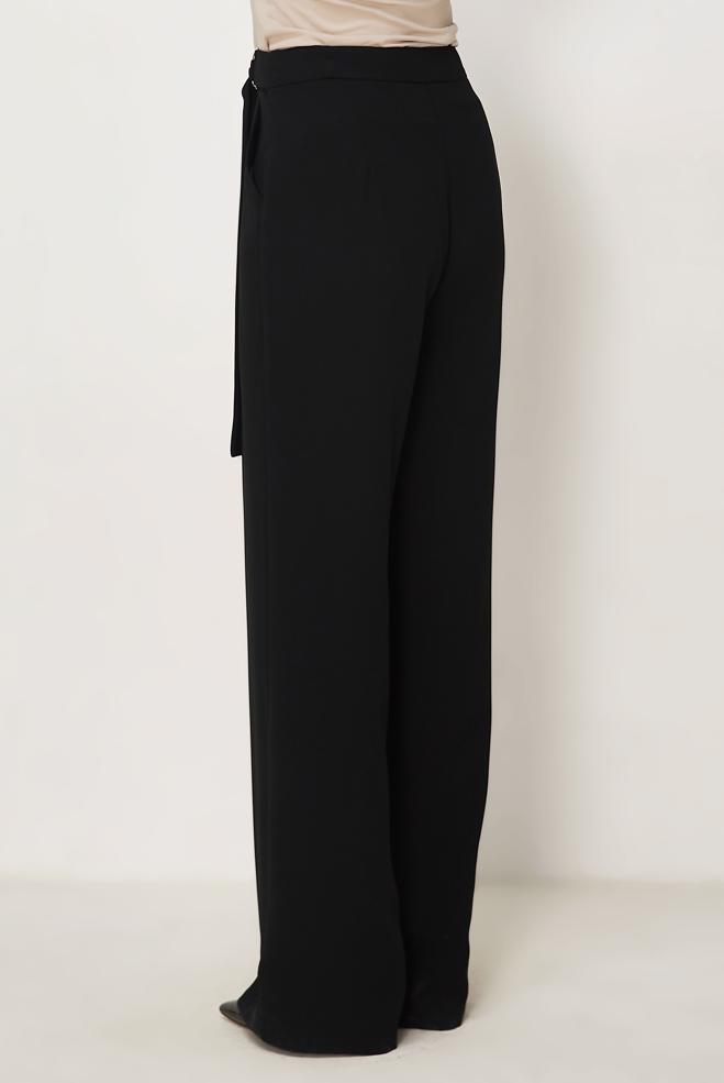 Hijab clothing BLACK BELT DETAILED CREPE PANTS 70970 - ALVİNA