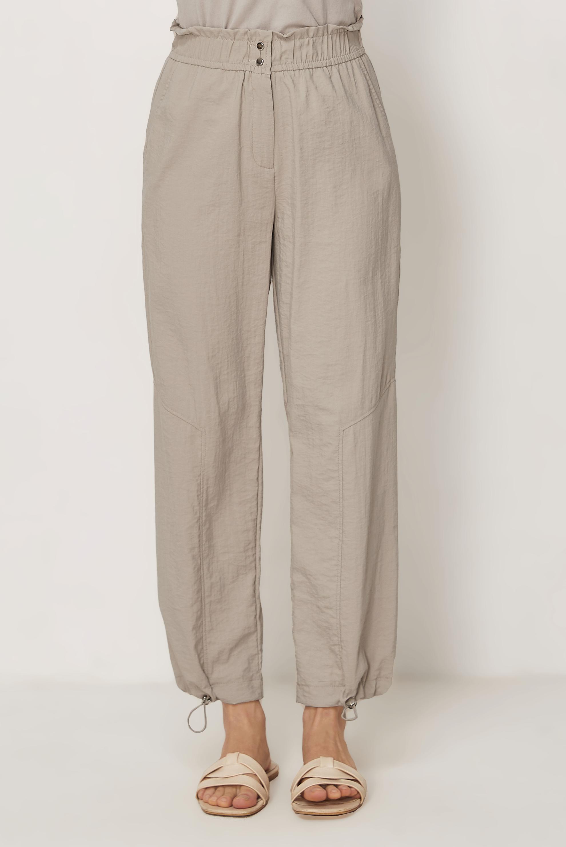 Tesettür giyim BEJ PARAŞÜT KUMAŞ PANTOLON 70971