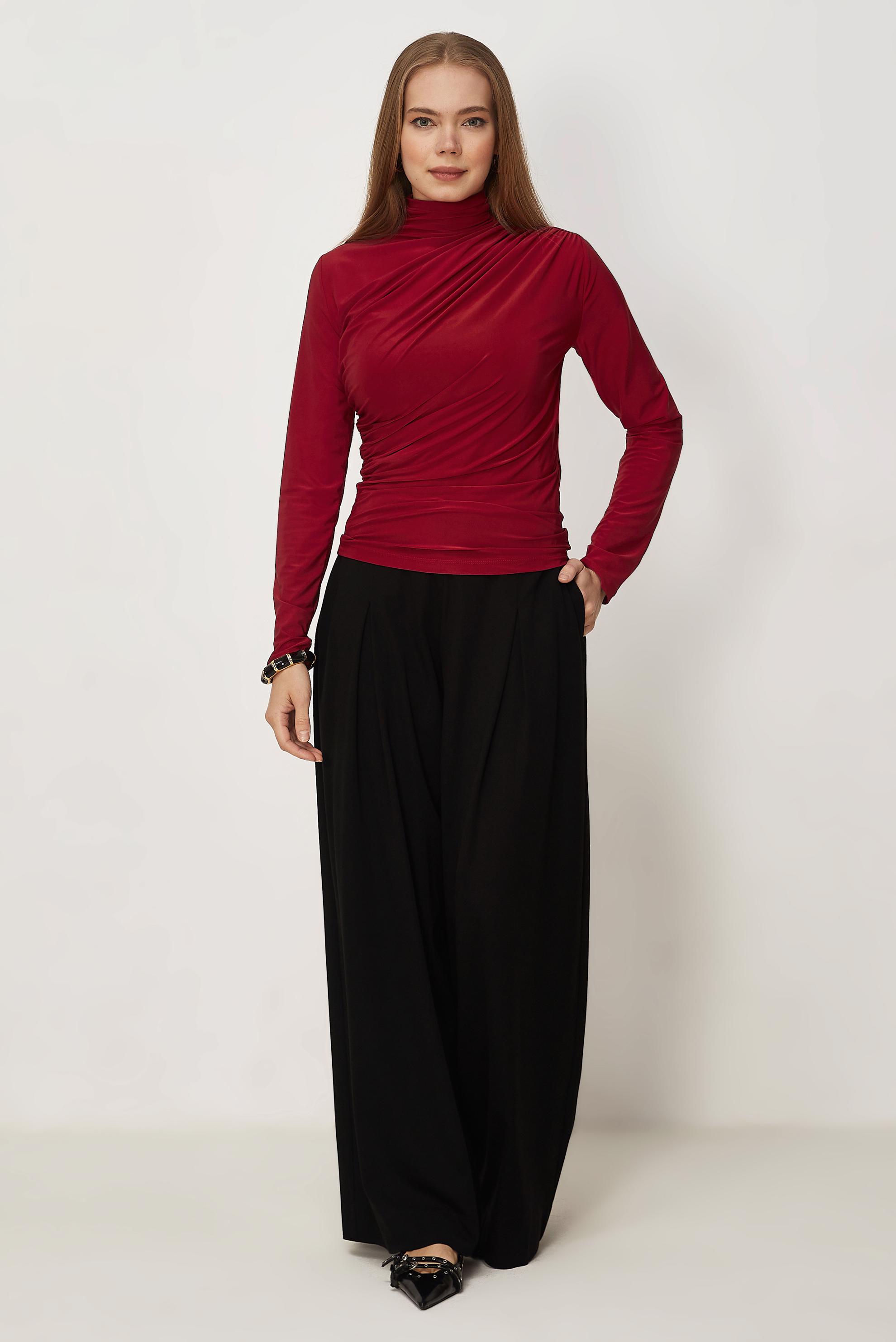 Tesettür giyim SİYAH PİLELİ PANTOLON 70972