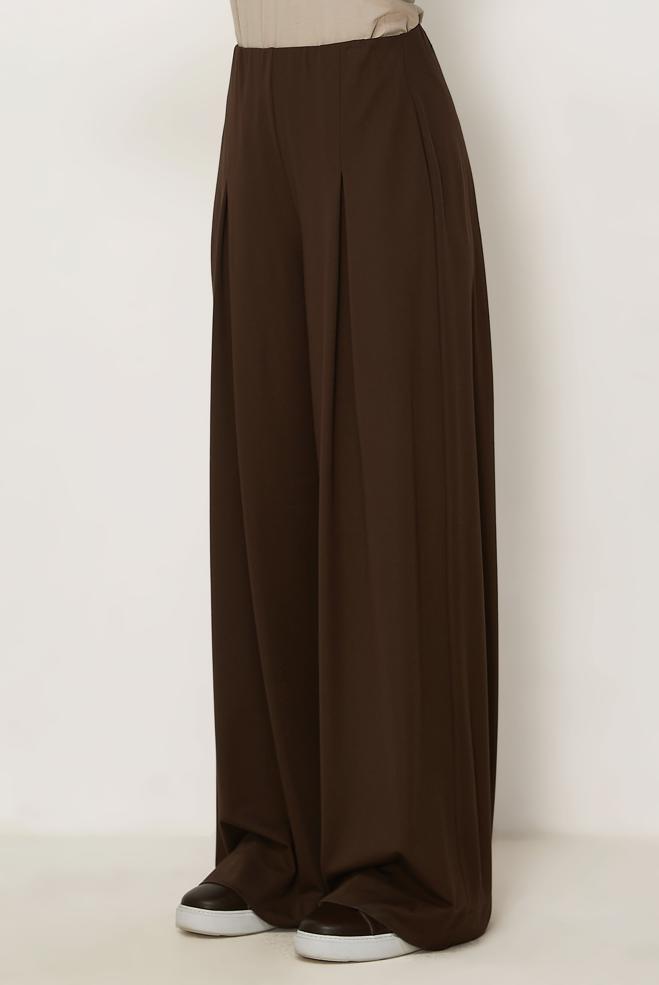 Hijab clothing BROWN PLEATED PANTS 70972 - ALVİNA