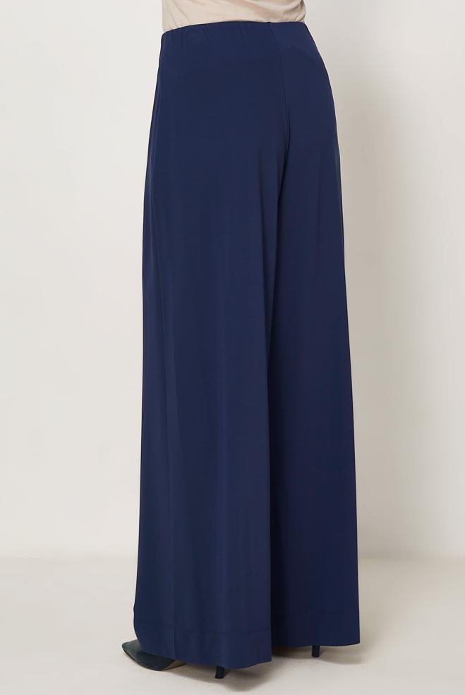 Hijab-Kleidung NAVY BLAU BUNDFALTENHOSE 70972 - ALVİNA