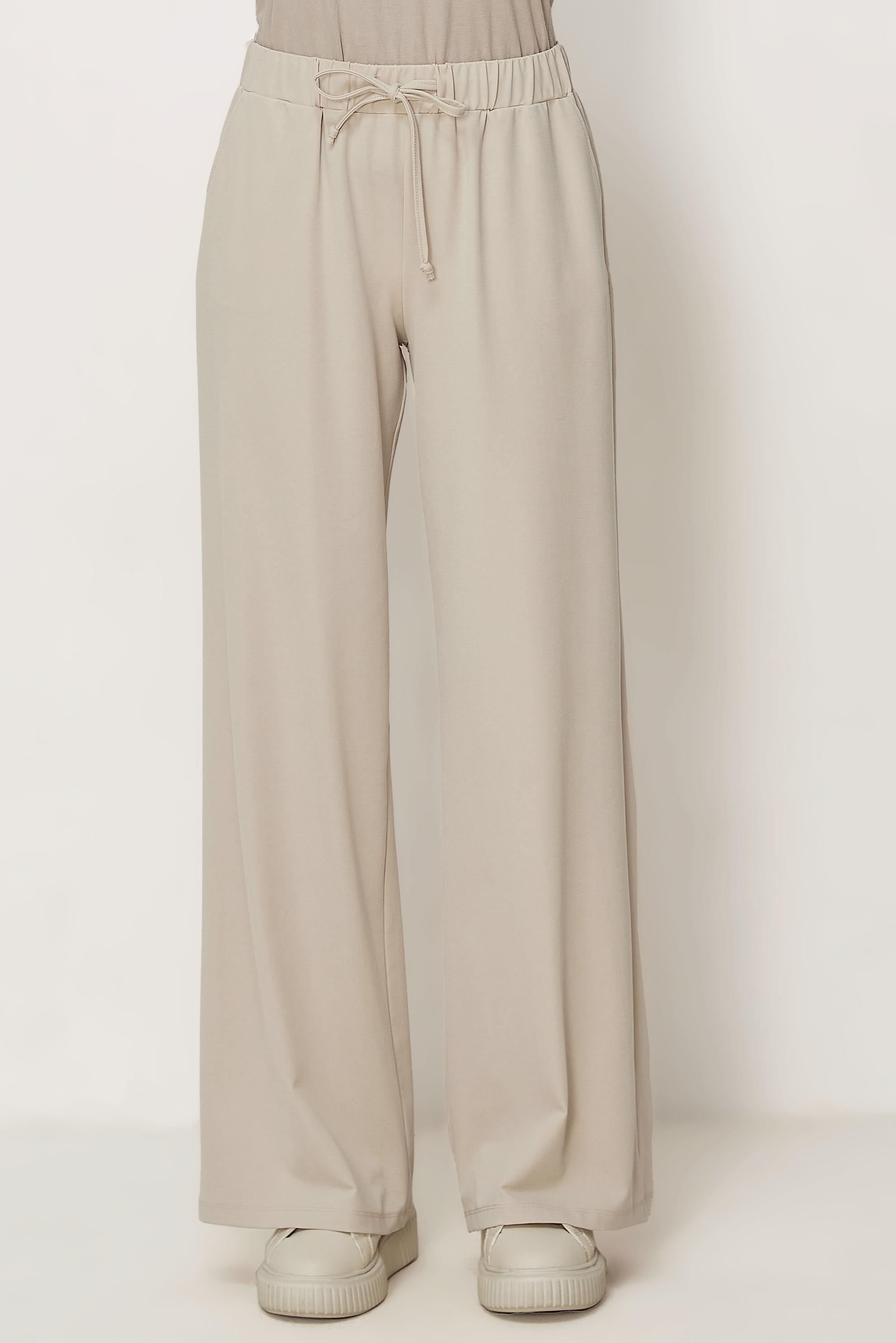 Tesettür giyim BEJ MODAL GENİŞ PAÇA PANTOLON 70973