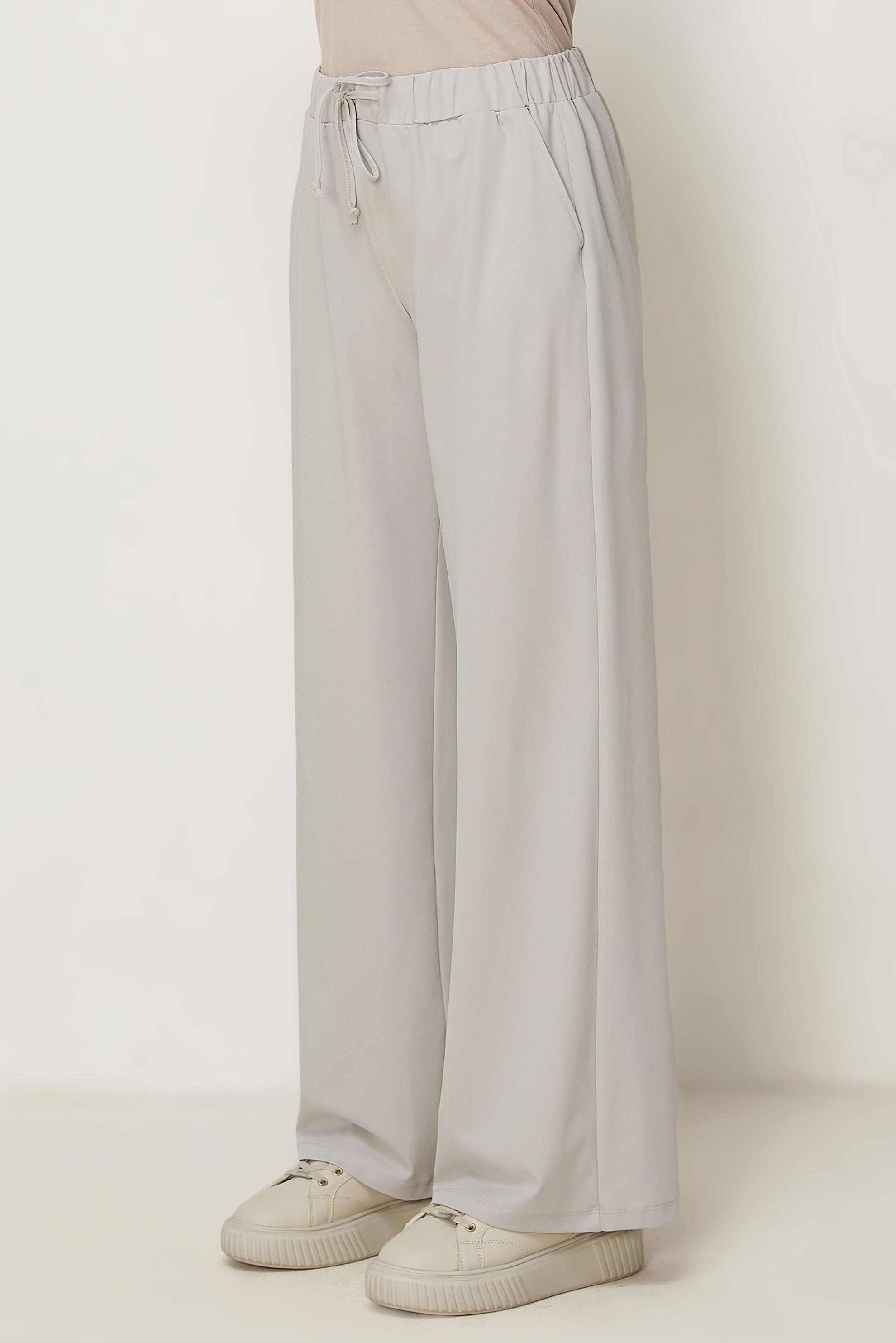 Tesettür giyim BEJ MODAL GENİŞ PAÇA PANTOLON 70973