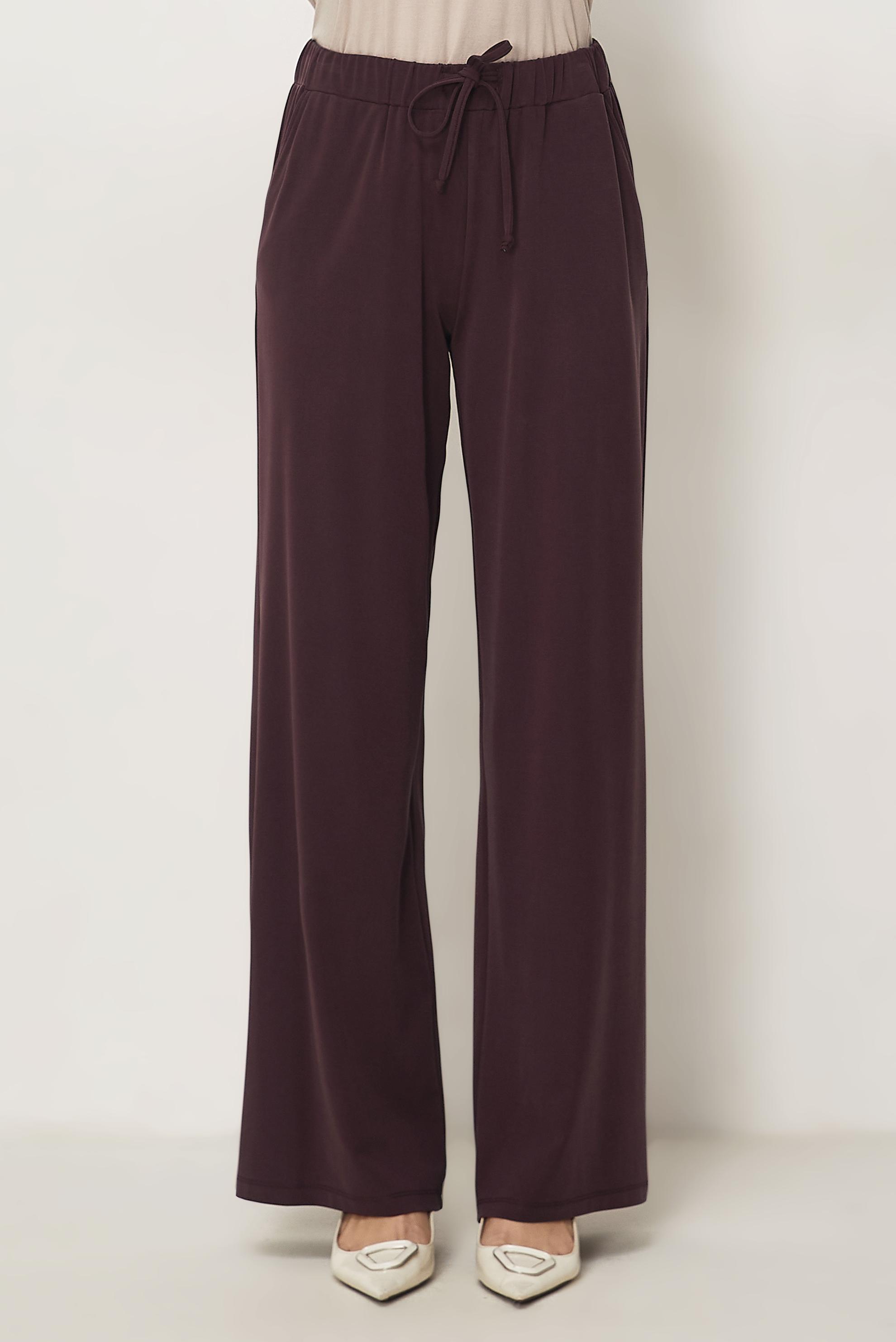 Hijab-Kleidung BURGUND MODALE HOSE MIT WEITEM BEIN 70973