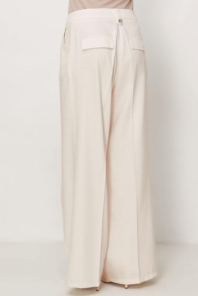 Hijab-Kleidung WEISS HOSE MIT WEITEM BEIN 70974 - ALVİNA