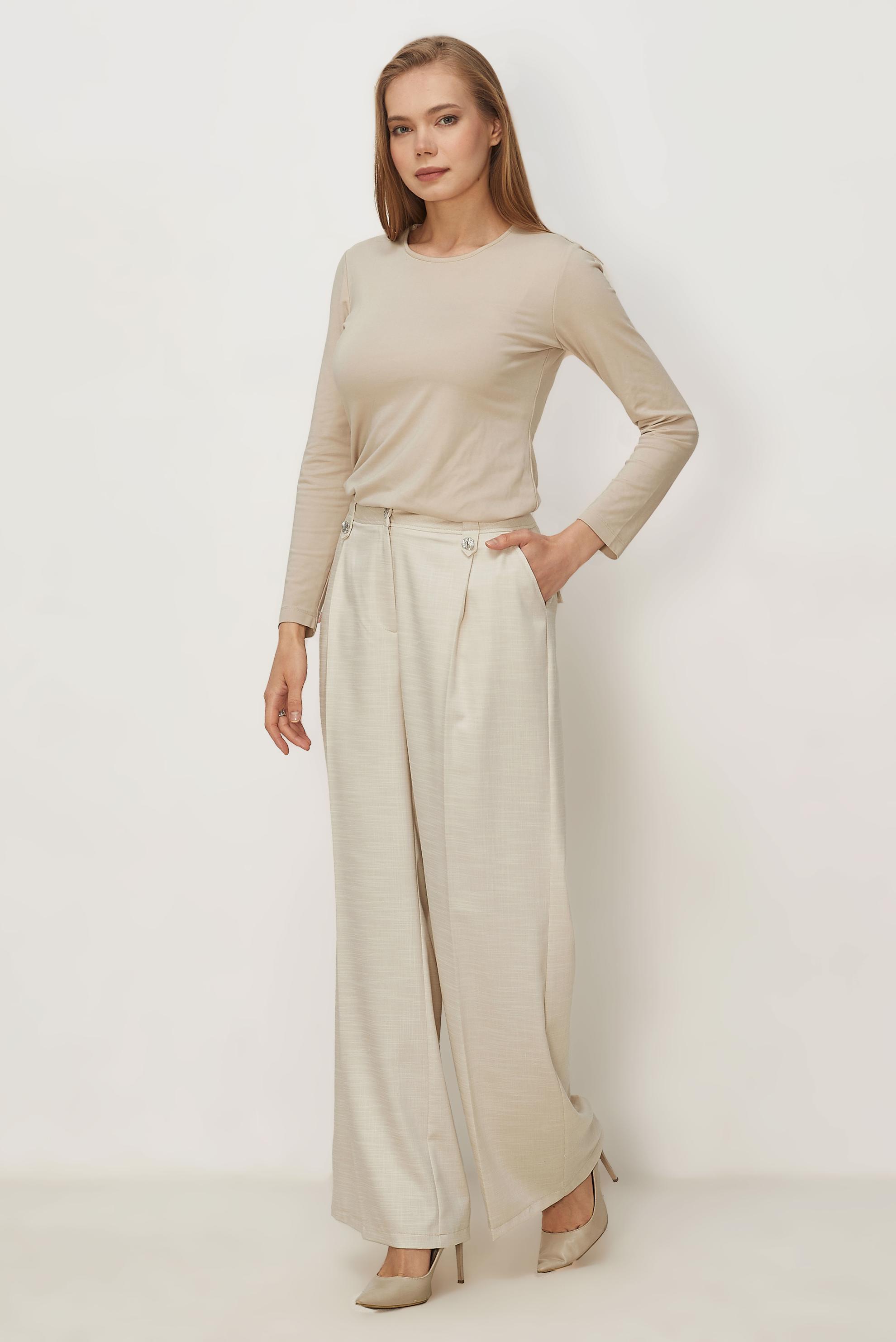 Hijab clothing BEIGE WIDE LEG PANTS 70974