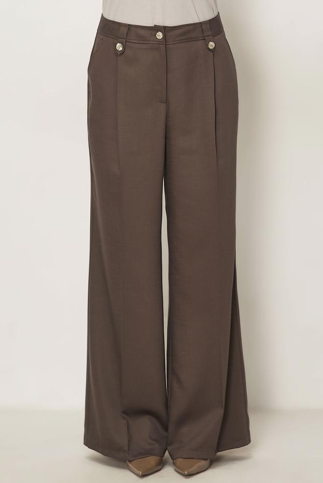 Hijab clothing BROWN WIDE LEG PANTS 70974 - ALVİNA