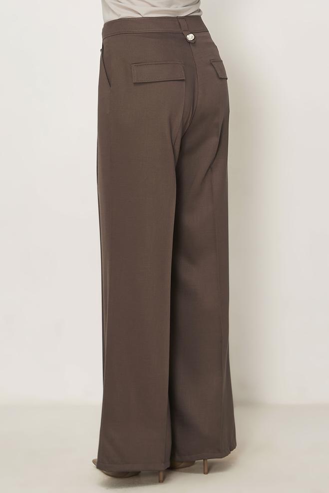 Hijab clothing BROWN WIDE LEG PANTS 70974 - ALVİNA