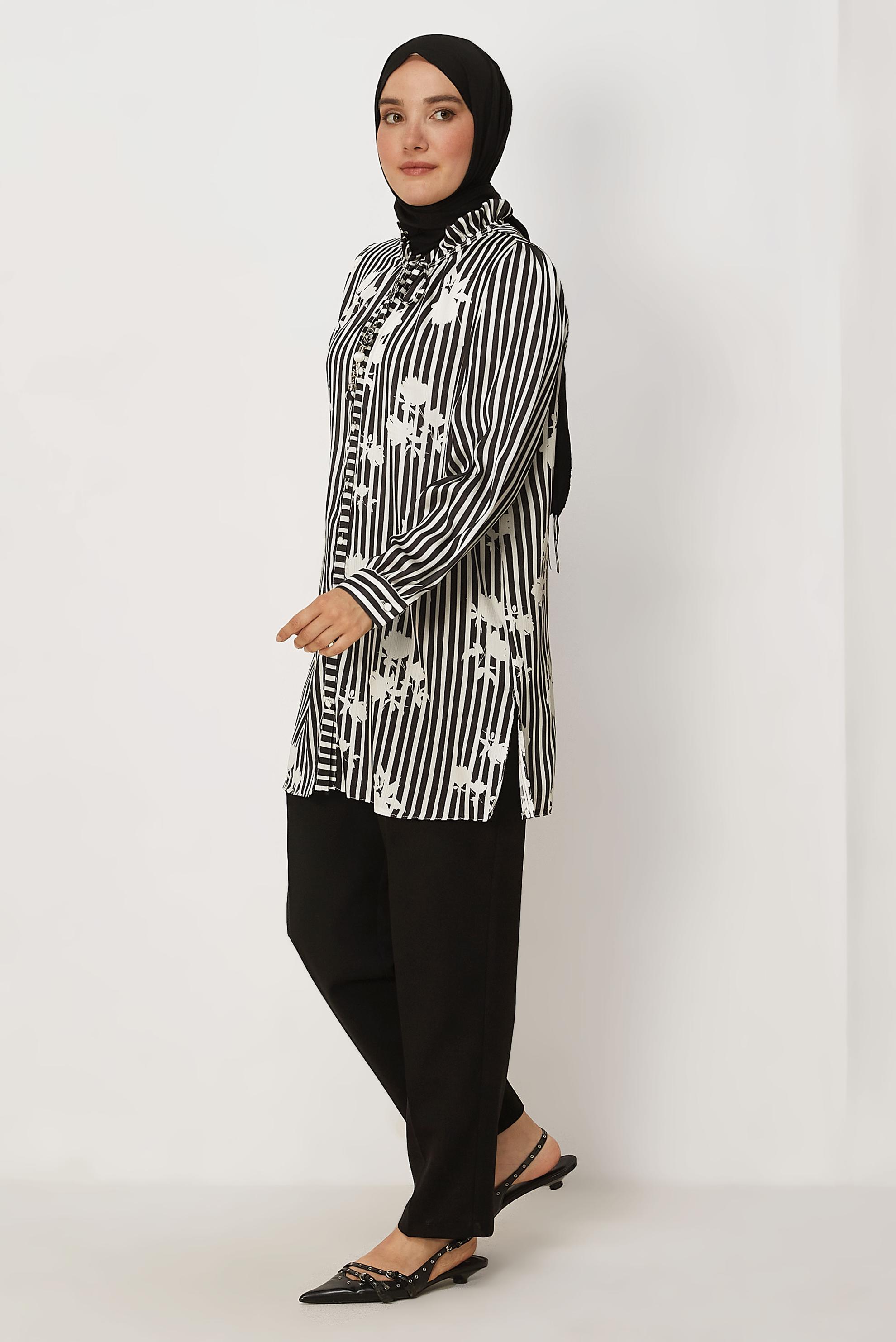 Hijab-Kleidung SCHWARZ KAROTTENHOSE 70975