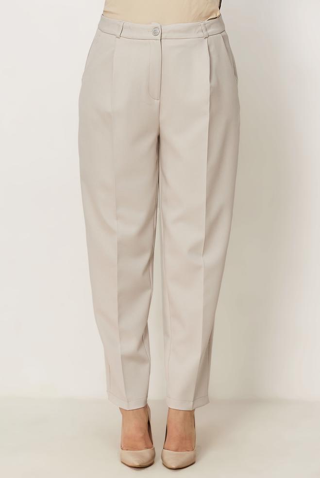 Hijab-Kleidung BEIGE KAROTTENHOSE 70975 - ALVİNA