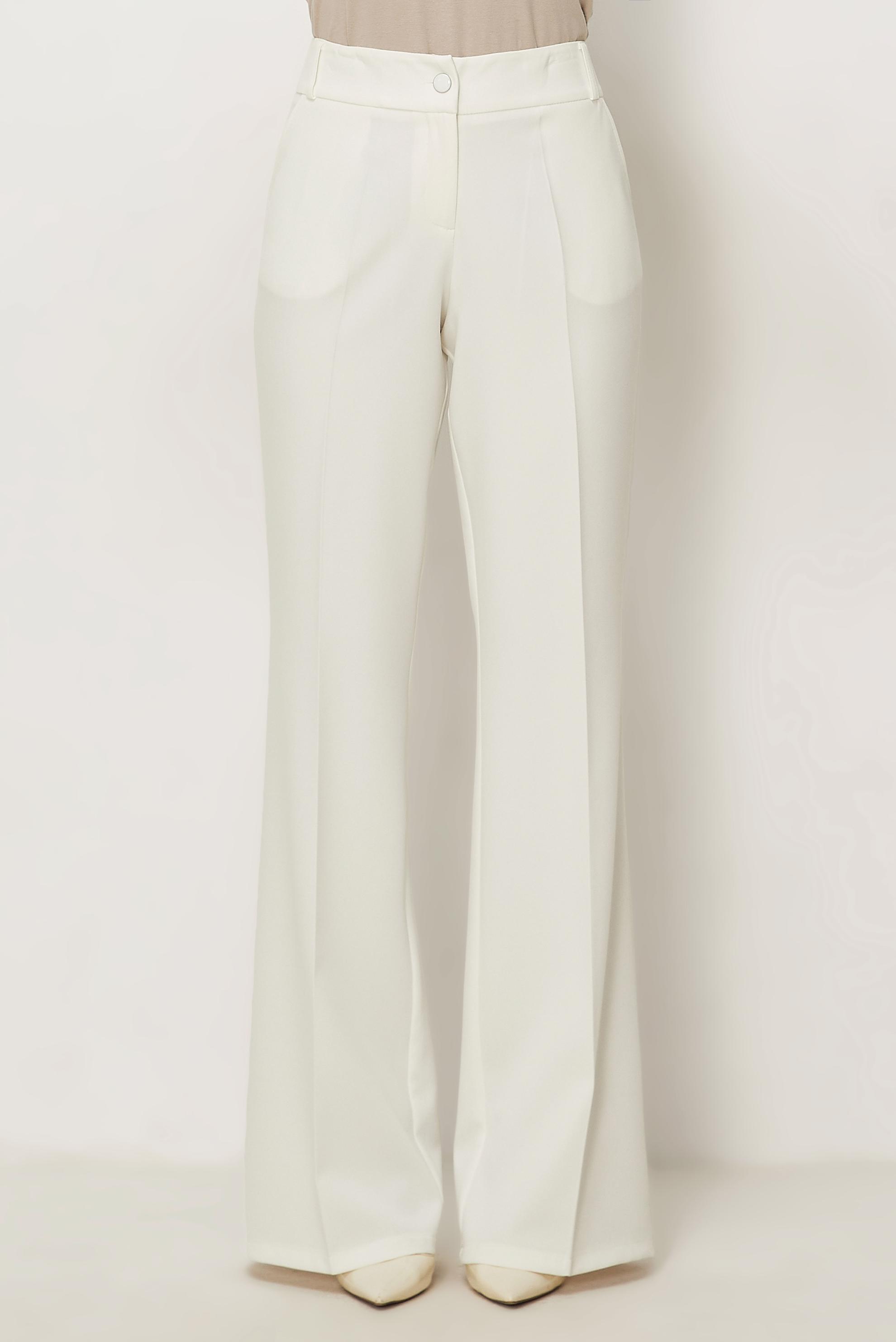 Tesettür giyim BEYAZ İSPANYOL PAÇA KUMAŞ PANTOLON 70976