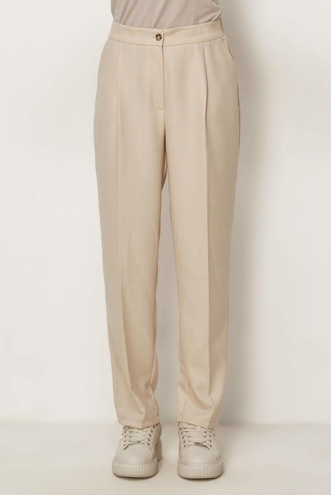 Hijab clothing ECRU CARROT-CUT PANTS 70977 - ALVİNA