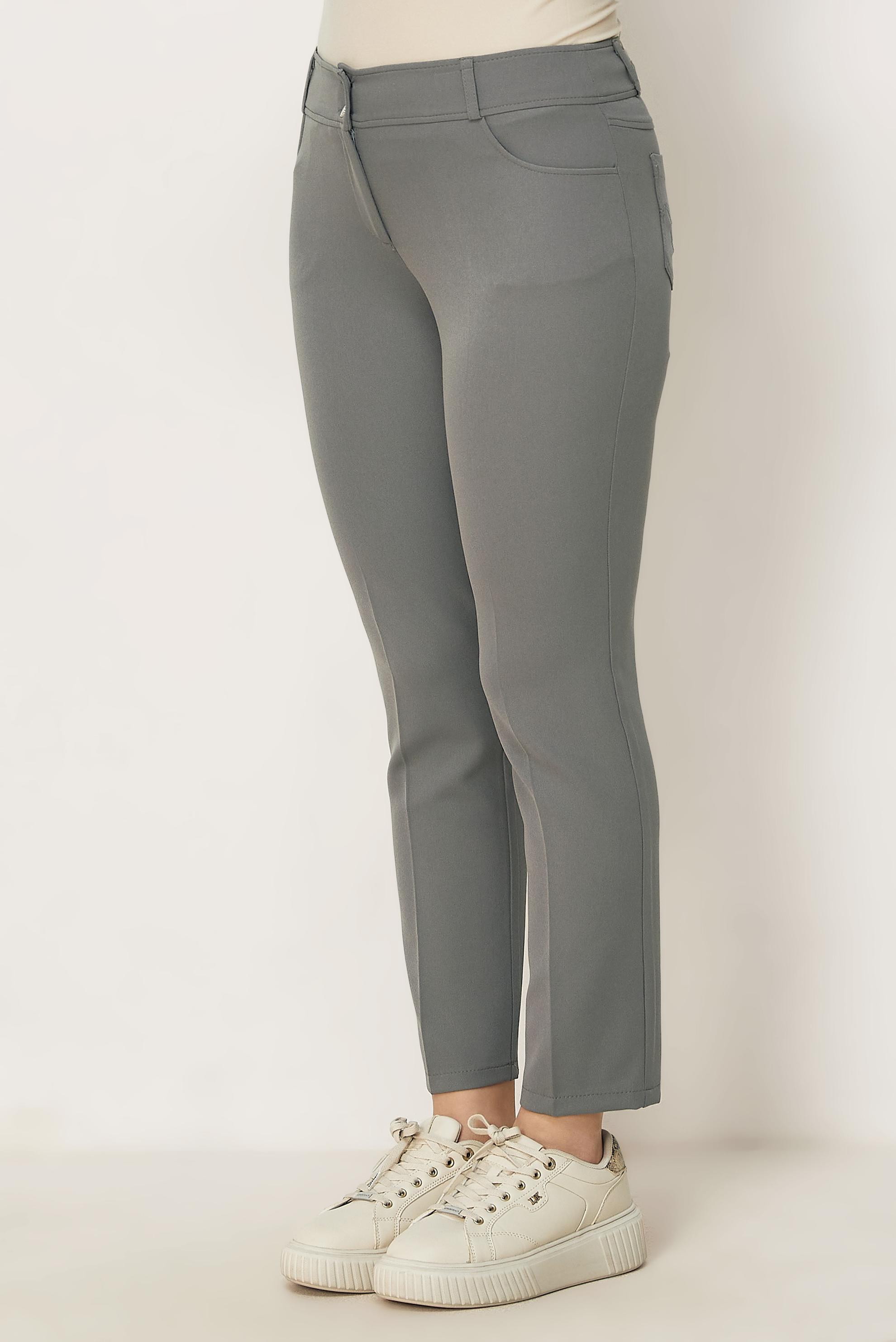 Hijab-Kleidung GRAU GERADE GESCHNITTENE HOSE 70979