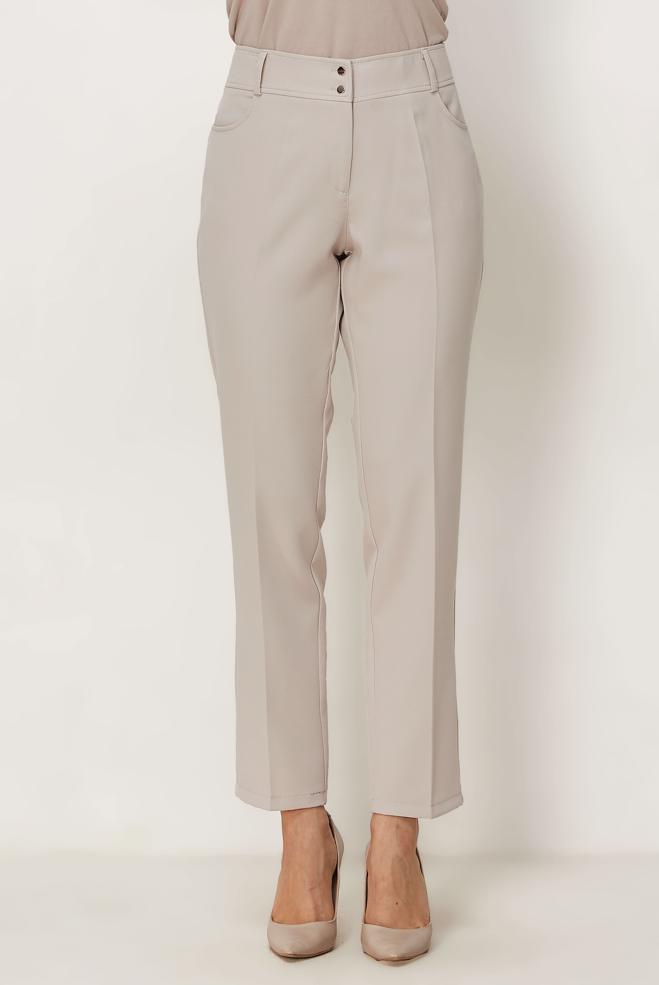 Hijab clothing BEIGE STRAIGHT CUT PANTS 70979 - ALVİNA