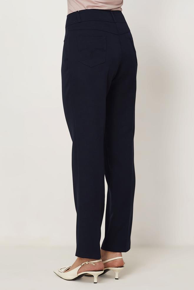 Hijab clothing NAVY BLUE STRAIGHT CUT PANTS 70979 - ALVİNA