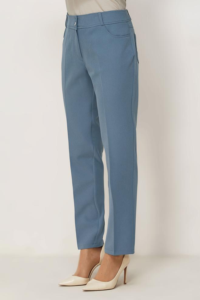 Hijab clothing BLUE STRAIGHT CUT PANTS 70979 - ALVİNA
