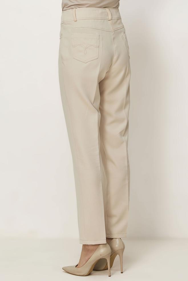 Hijab clothing ECRU STRAIGHT CUT PANTS 70979 - ALVİNA