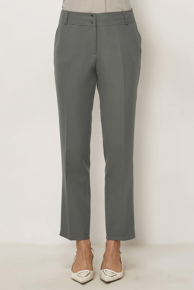 Hijab clothing GREY STRAIGHT CUT PANTS 70980 - ALVİNA