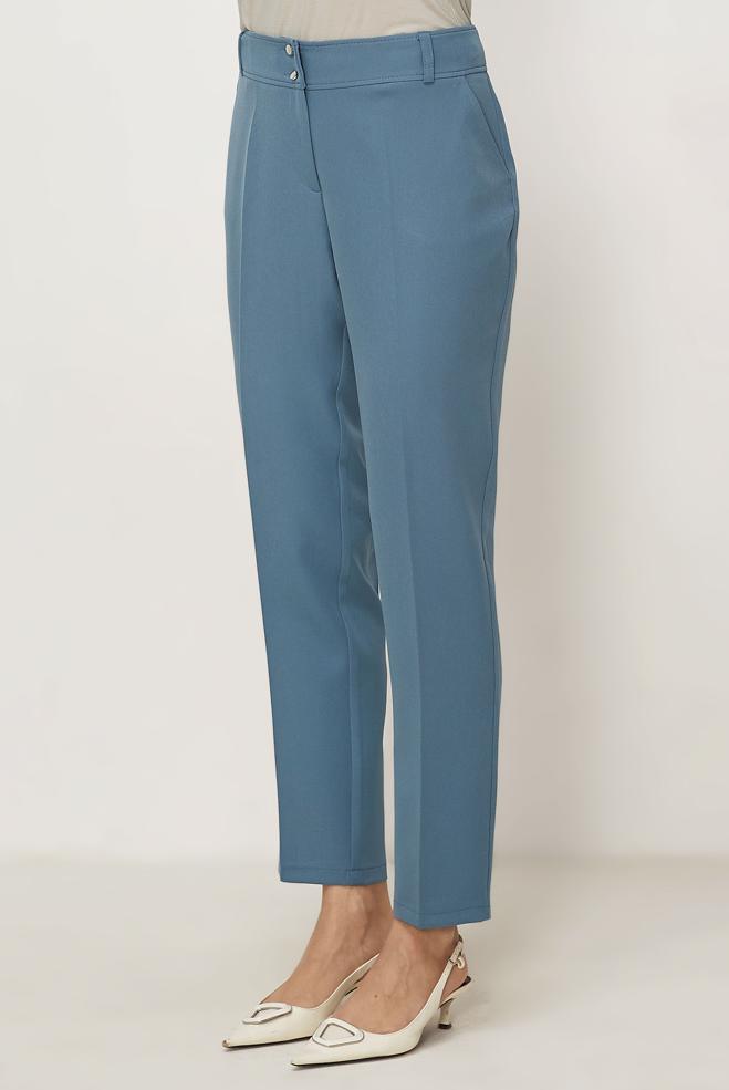 Hijab clothing BLUE STRAIGHT CUT PANTS 70980 - ALVİNA