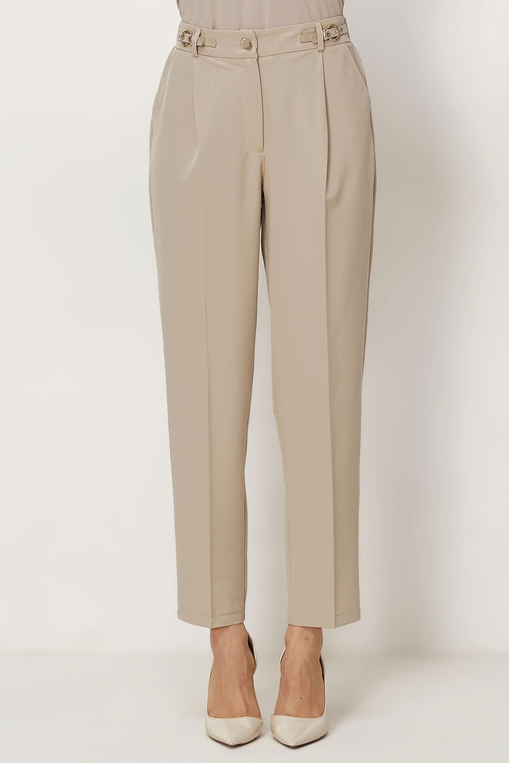 Hijab clothing BEIGE BELT DETAILED PANTS 70982