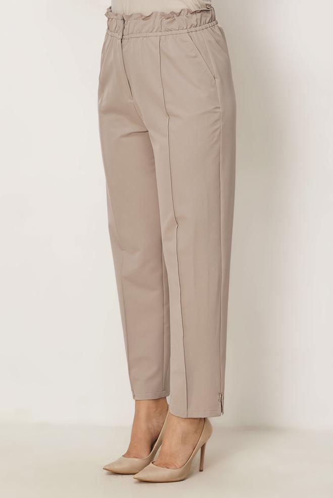 Hijab-Kleidung BEIGE KAROTTENHOSE 70983 - ALVİNA