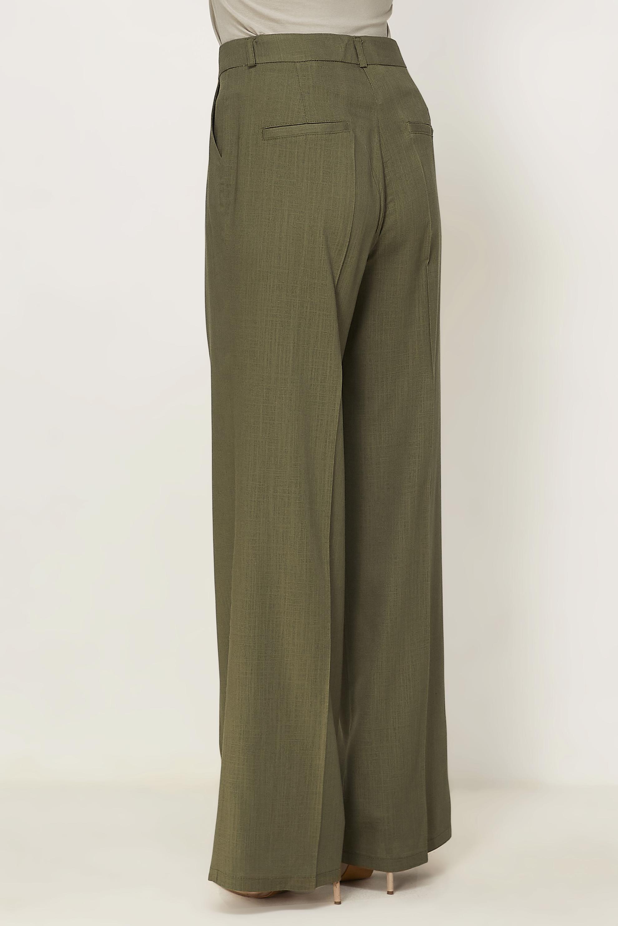 Hijab clothing KHAKI LINEN WIDE LEG PANTS 70986
