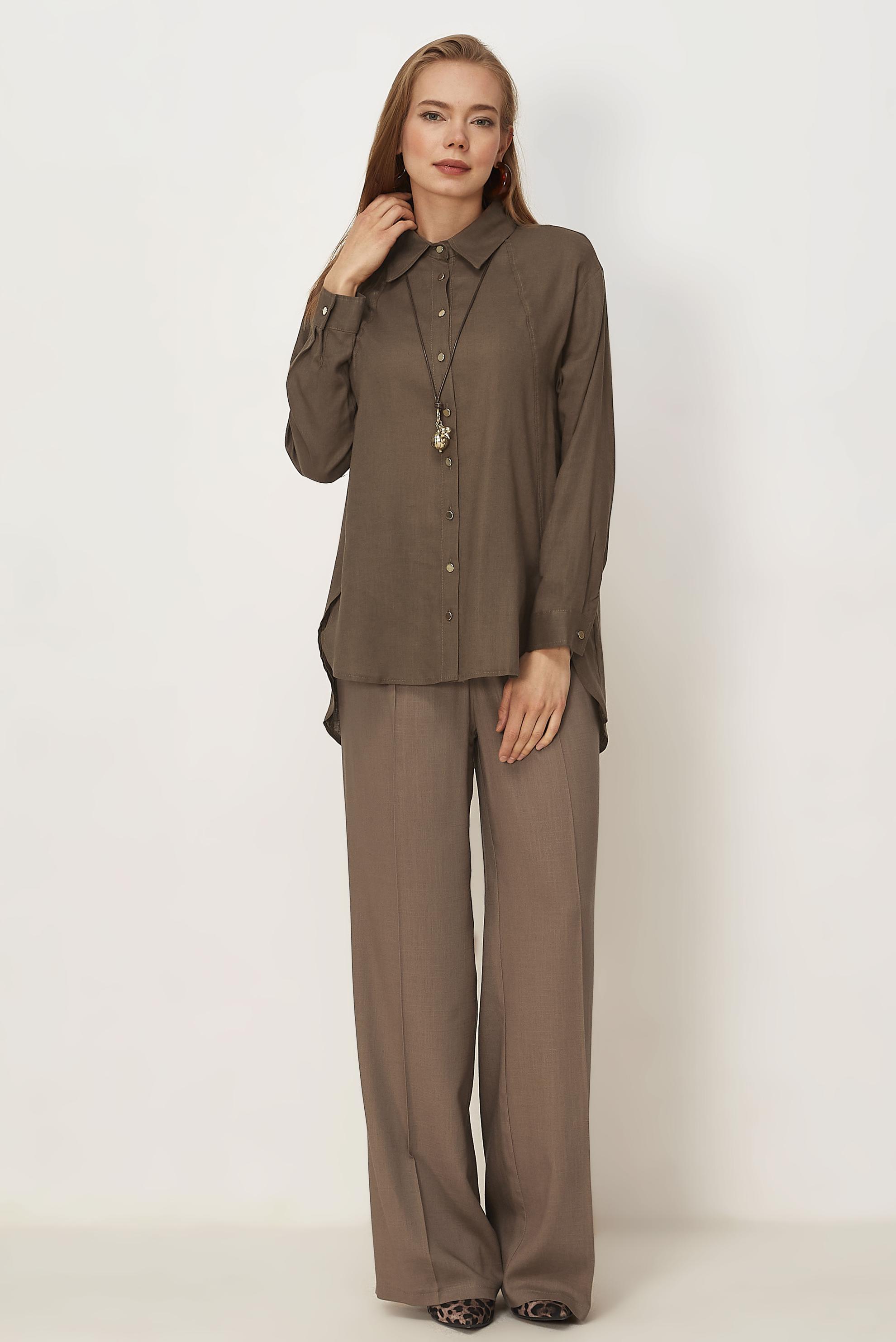 Hijab clothing MINK LINEN WIDE LEG PANTS 70986