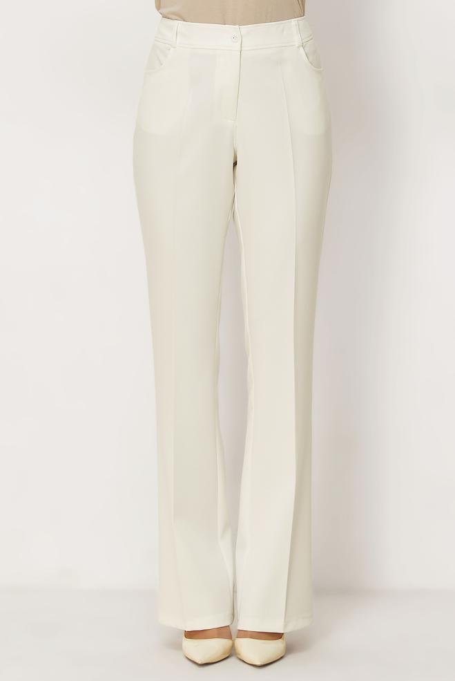 Hijab clothing WHITE FLARE PANTS 70987 - ALVİNA
