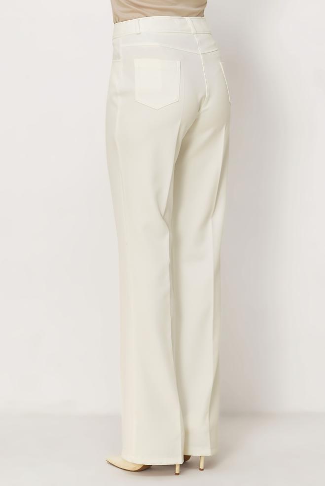 Hijab clothing WHITE FLARE PANTS 70987 - ALVİNA