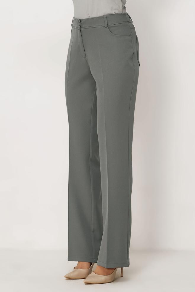 Hijab clothing GREY FLARE PANTS 70987 - ALVİNA