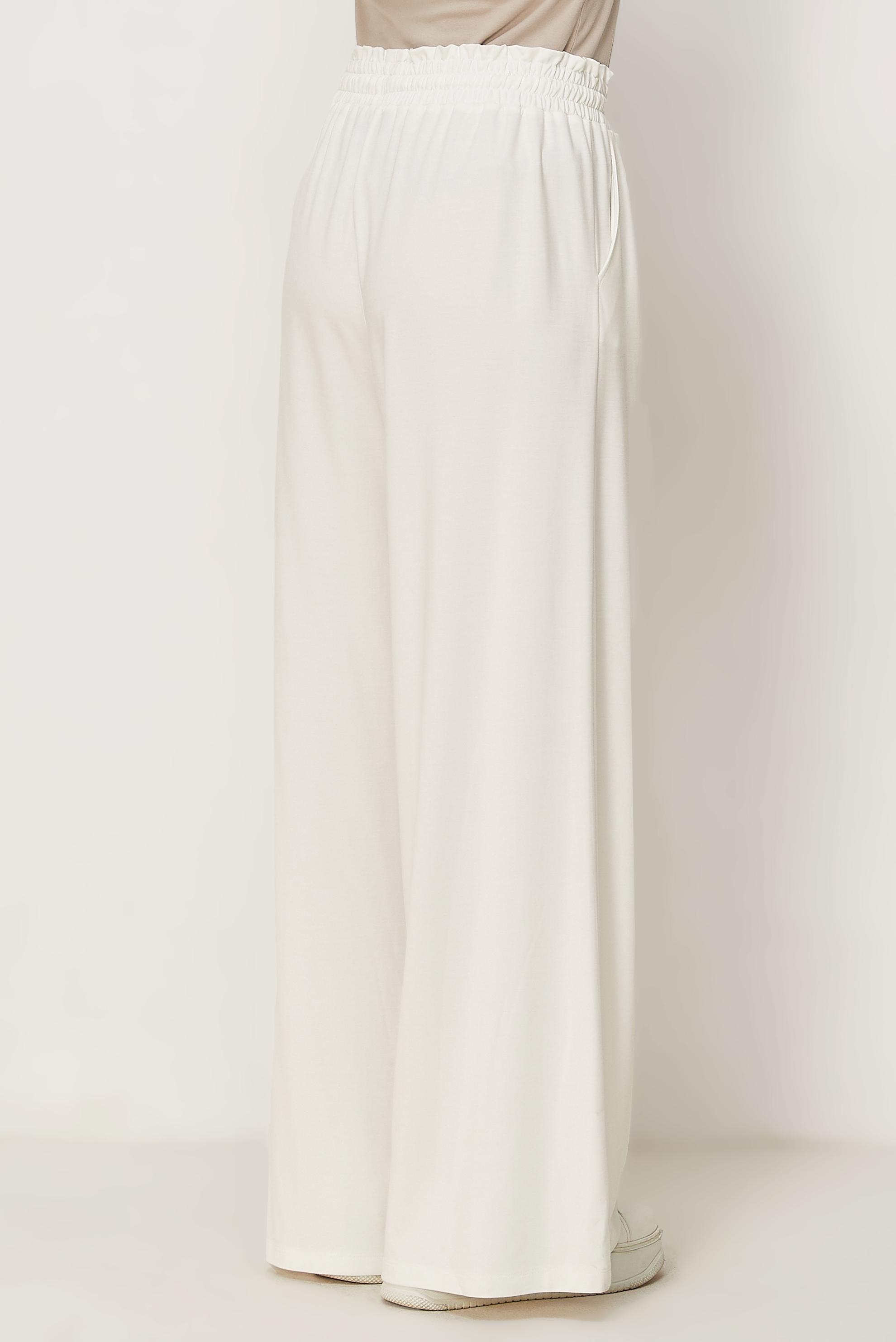 Hijab clothing WHITE ELASTIC WAIST PANTS 70993