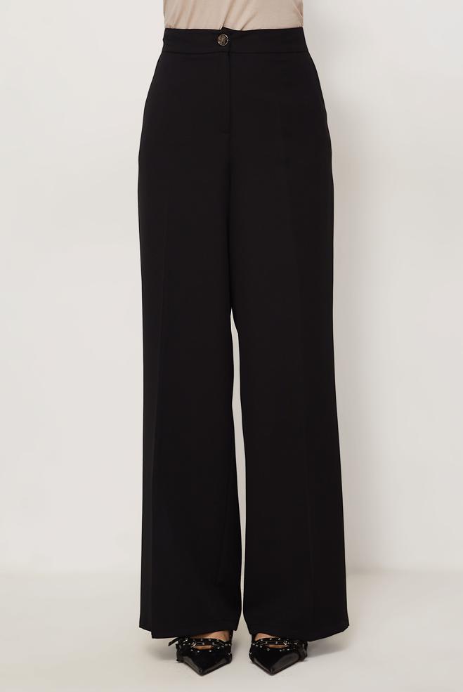 Hijab clothing BLACK WIDELEG PANTS 70994 - ALVİNA