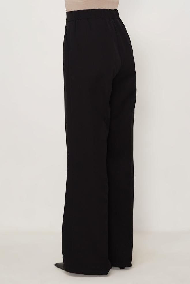 Hijab clothing BLACK WIDELEG PANTS 70994 - ALVİNA