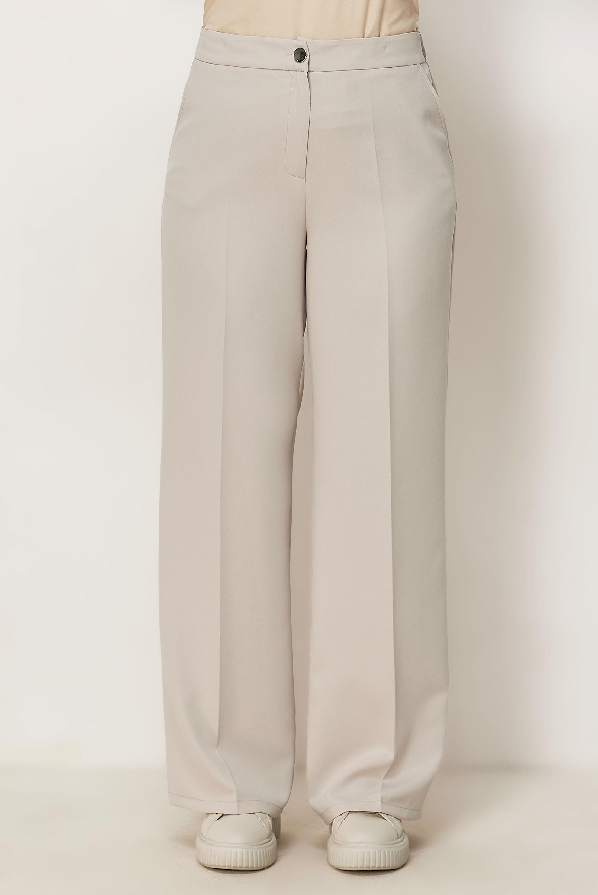 Tesettür giyim BEJ GENİŞ PAÇA PANTOLON 70994