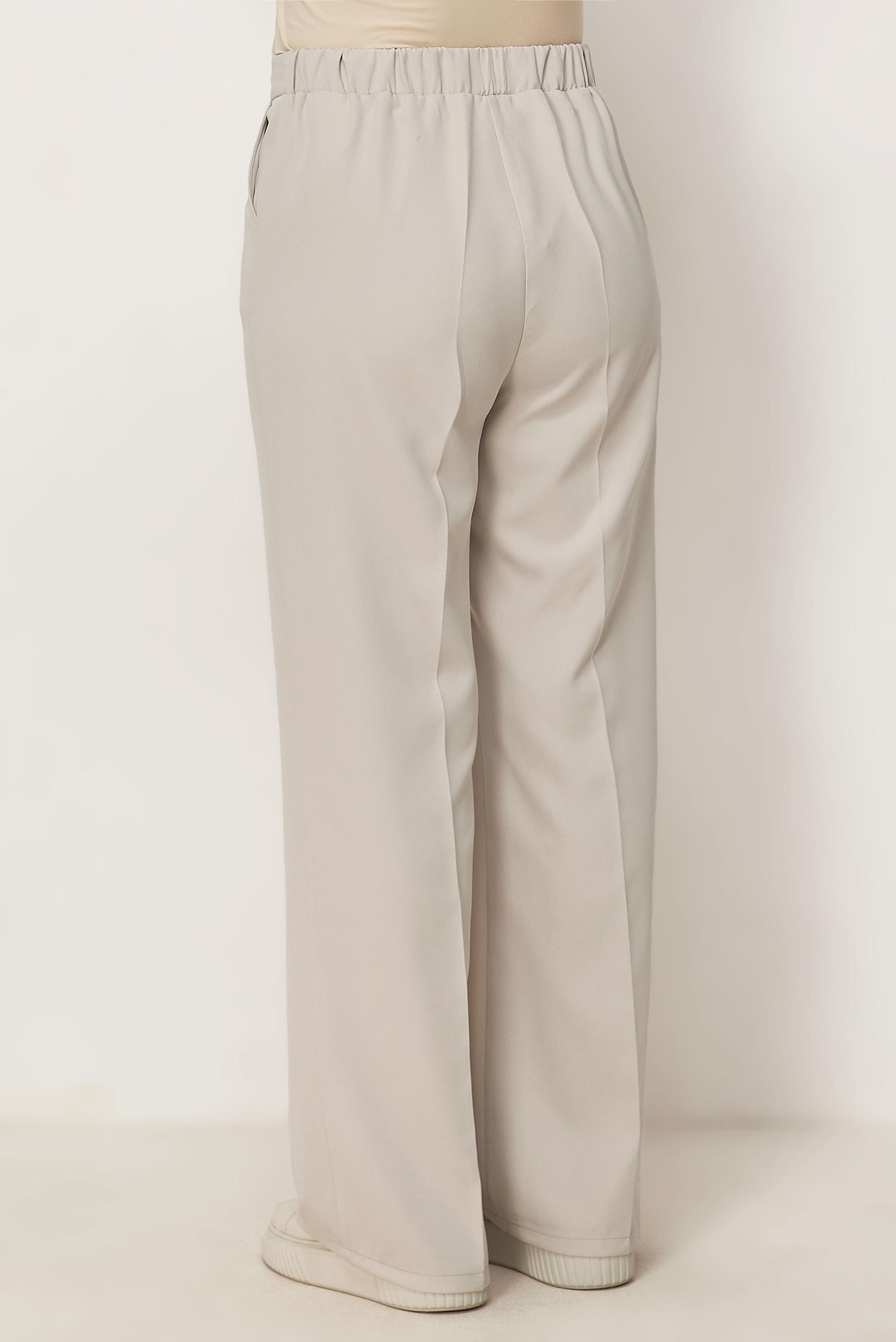 Tesettür giyim BEJ GENİŞ PAÇA PANTOLON 70994