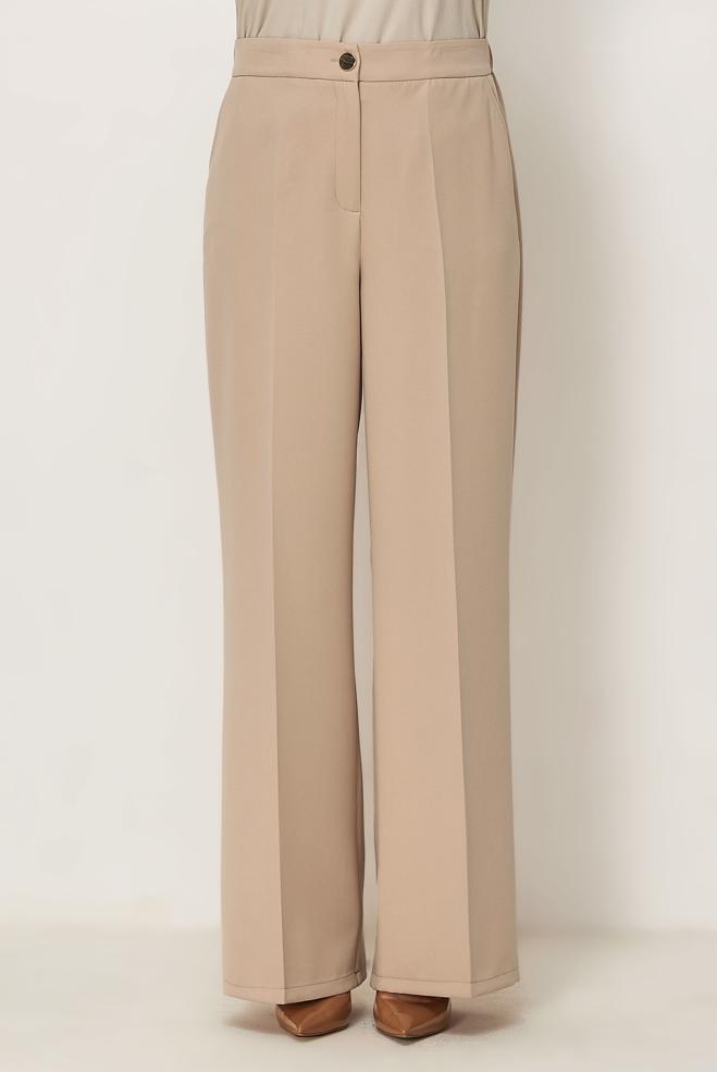 Hijab clothing BEIGE WIDELEG PANTS 70994 - ALVİNA