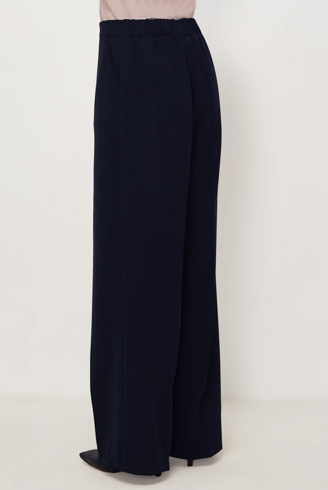Hijab clothing NAVY BLUE WIDELEG PANTS 70994 - ALVİNA