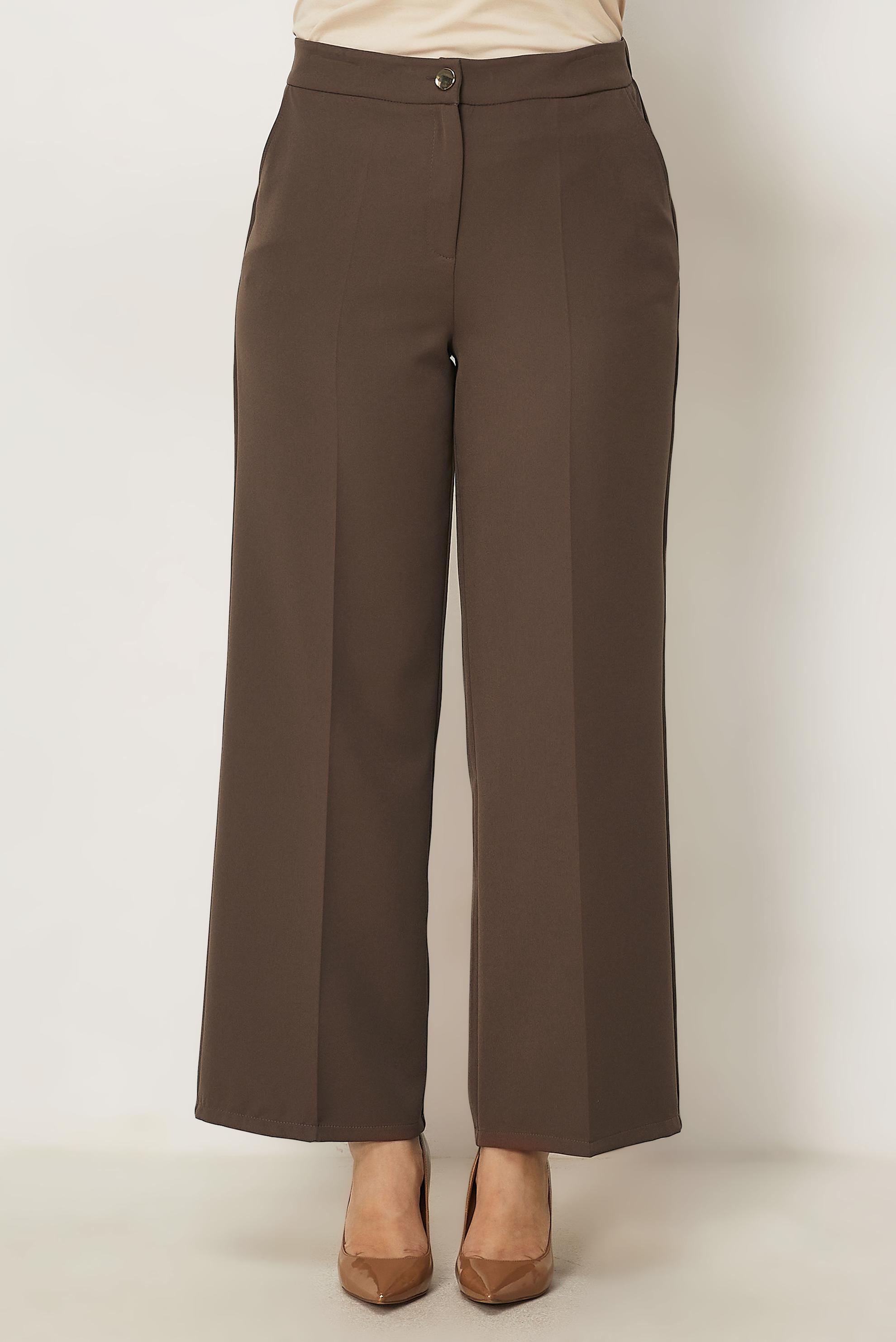 Tesettür giyim VİZON GENİŞ PAÇA PANTOLON 70994