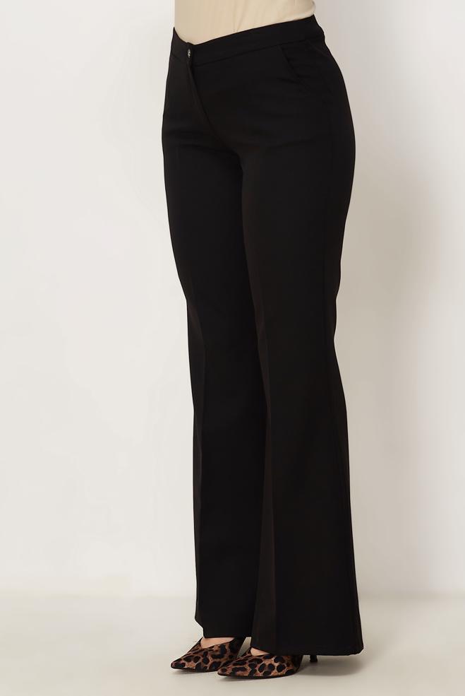 Hijab-Kleidung SCHWARZ SCHLAGHOSE 70995 - ALVİNA