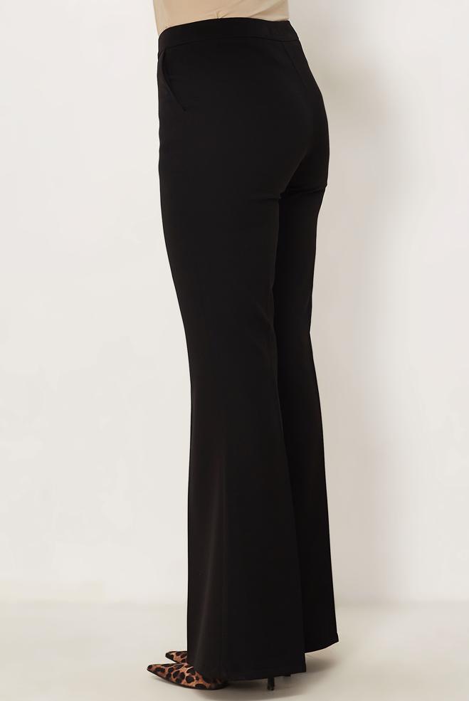 Hijab-Kleidung SCHWARZ SCHLAGHOSE 70995 - ALVİNA