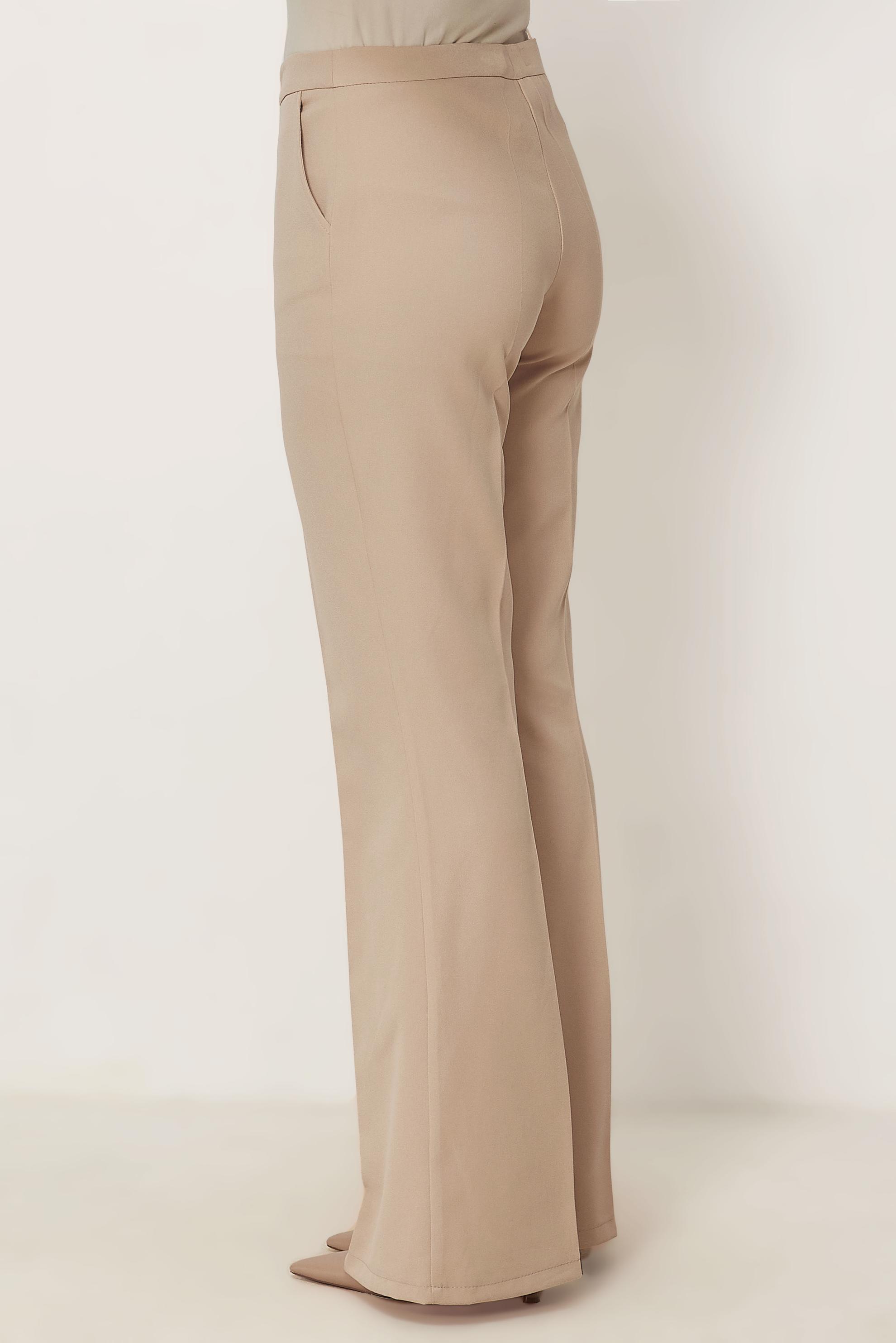 Tesettür giyim BEJ İSPANYOL PAÇA PANTOLON 70995