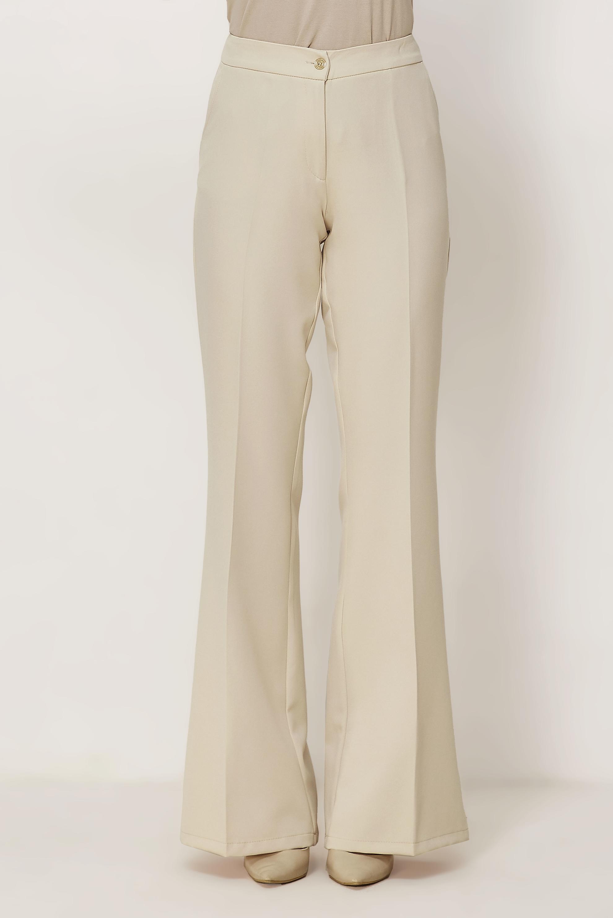 Hijab clothing ECRU FLARE PANTS 70995