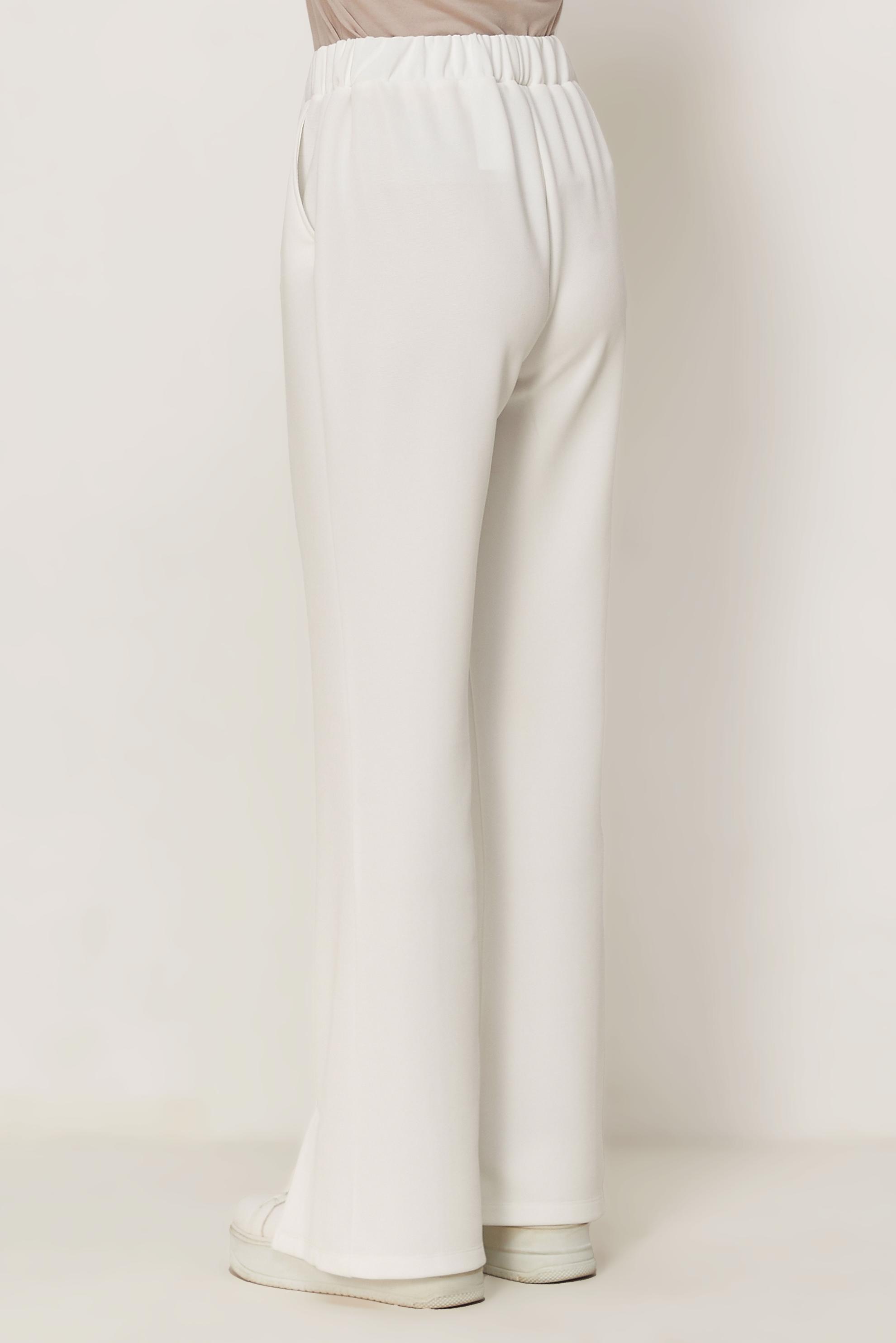 Vêtements hijab BLANC PANTALON TAILLE ÉLASTIQUE 70996
