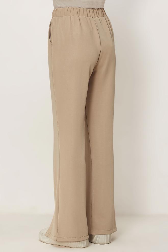 Hijab clothing SAND ELASTIC WAIST PANTS 70996 - ALVİNA