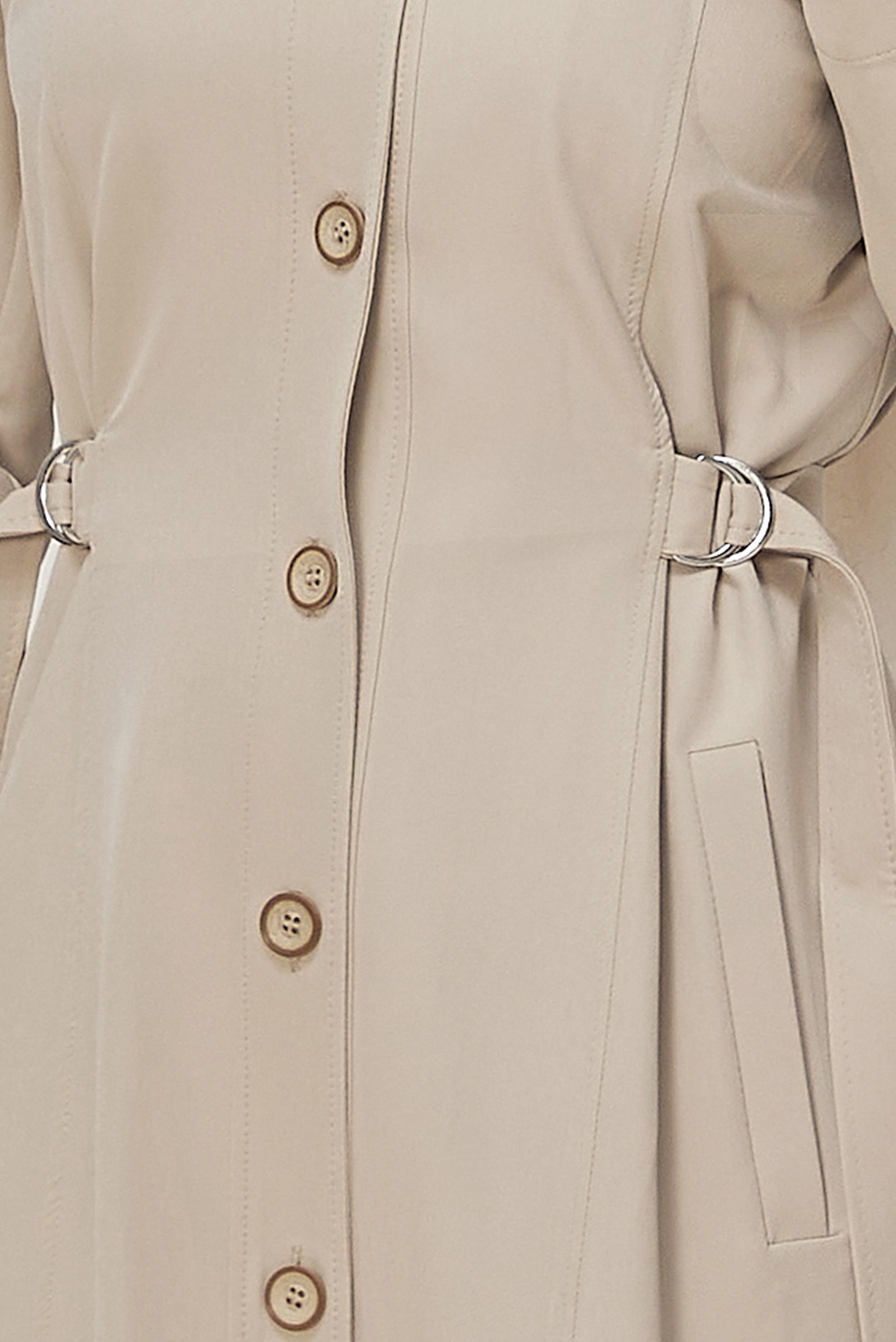 Hijab clothing BEIGE BELT DETAILED TOPCOAT 11015