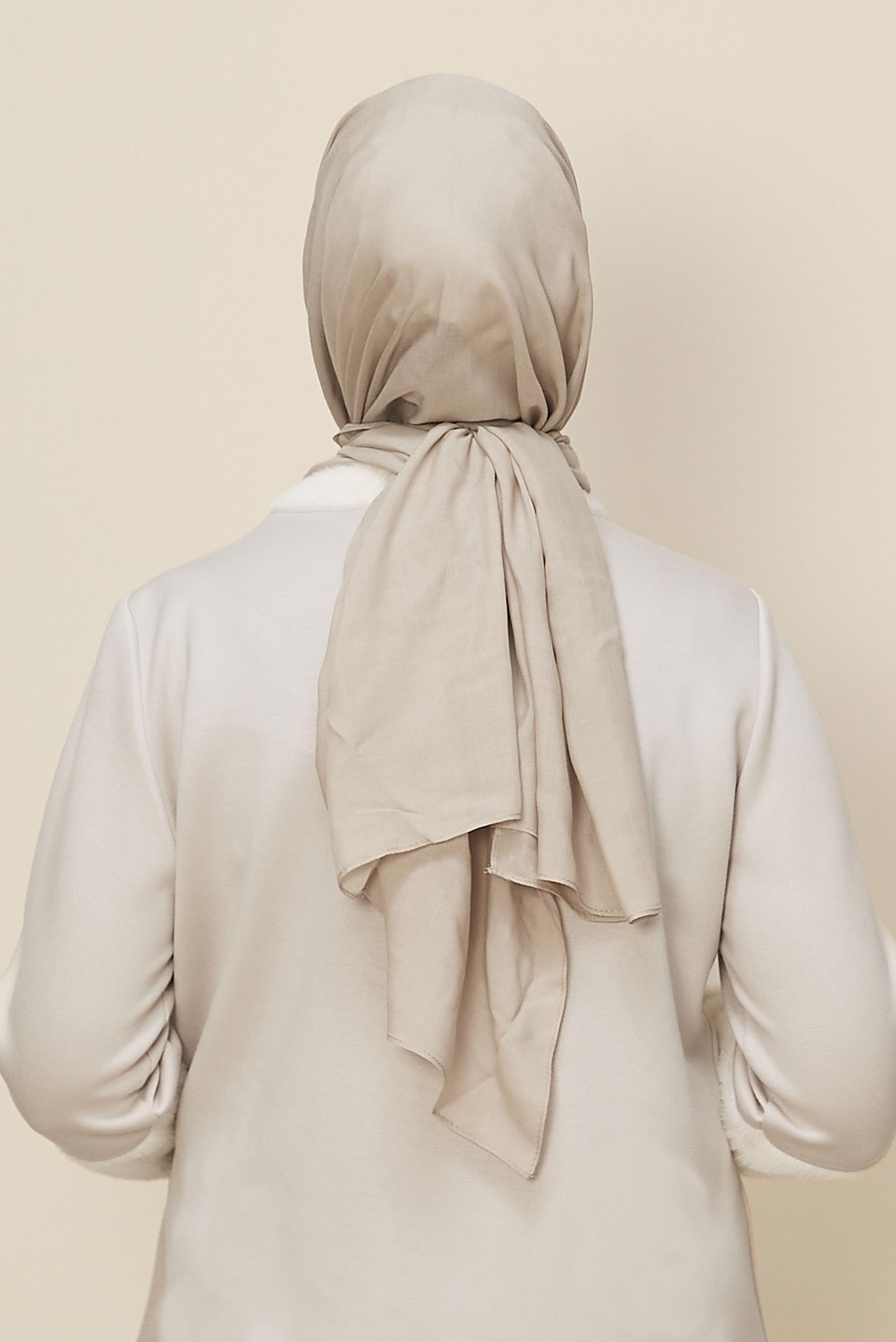 Hijab clothing BEIGE 8615 ALVİNA ORGANİK VİSKON ŞAL(NRL)