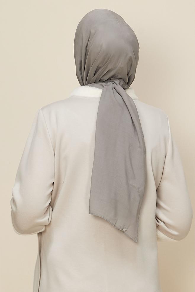 Hijab clothing GREY 8615 ALVİNA ORGANİK VİSKON ŞAL(NRL) - ALVİNA