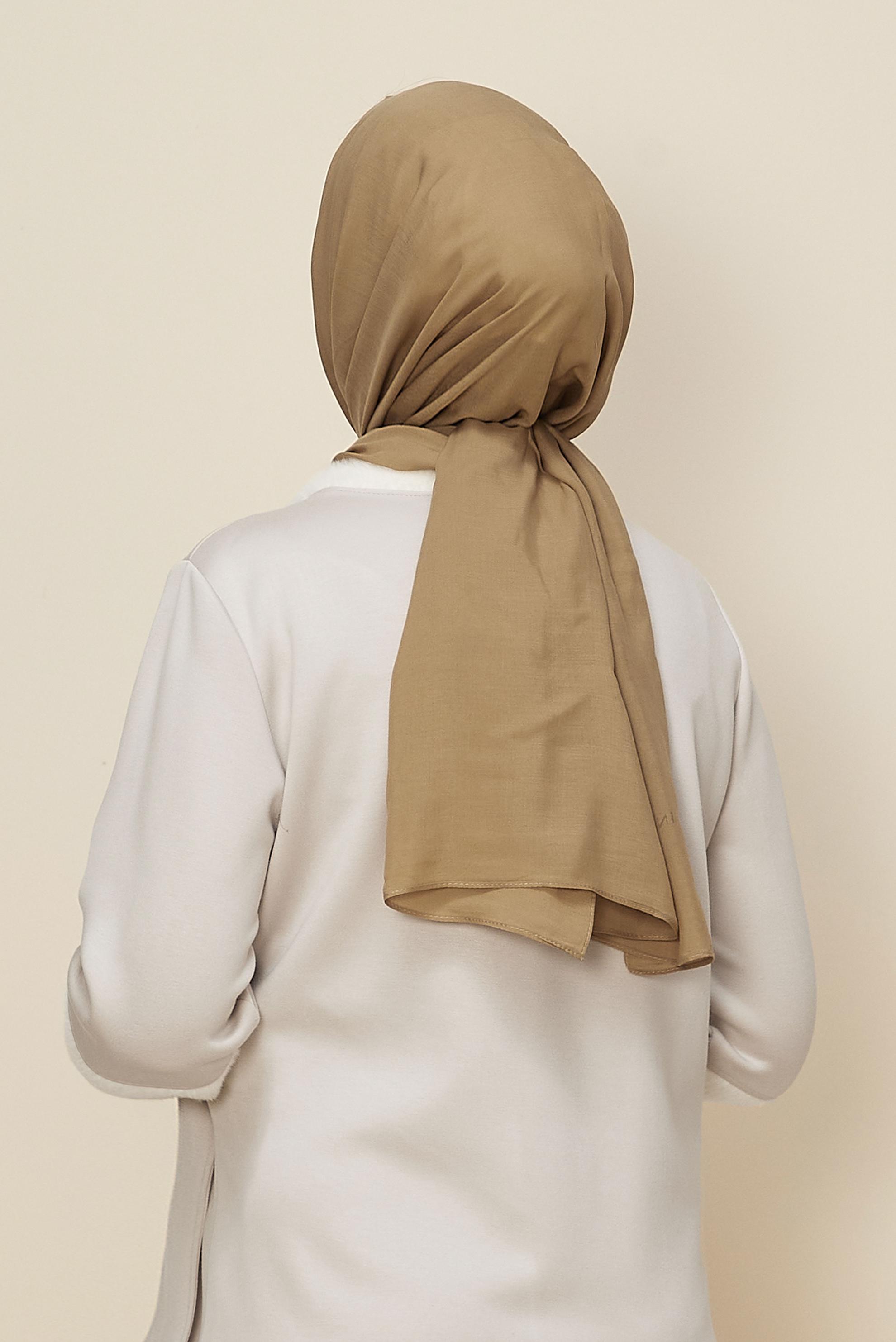 Hijab clothing BROWN 8615 ALVİNA ORGANİK VİSKON ŞAL(NRL)